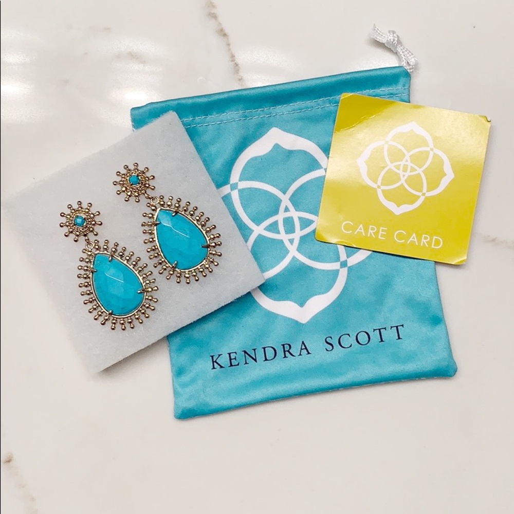 Kendra Scott Turquoise Teardrop Earrings